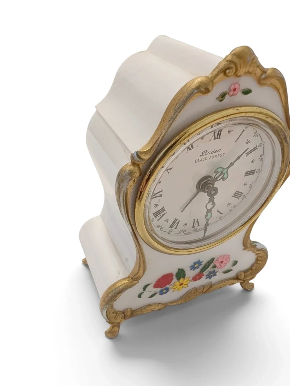 VINTAGE Linden Black Forest Clock Miniature Musical Alarm West Germany 4.5”